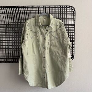 Free people silver bells embellished shacket